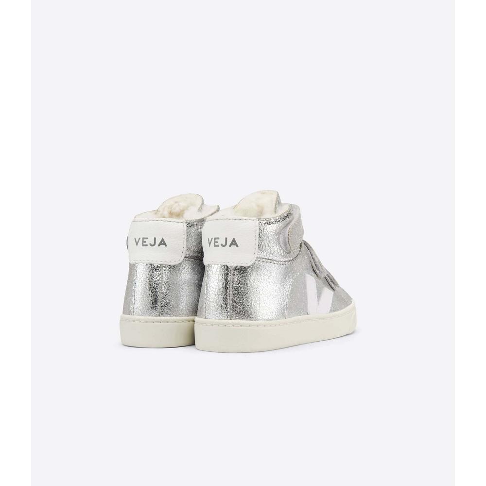 Kids' Veja ESPLAR MID FURED SUEDE High Tops Silver | ZA 700GSO